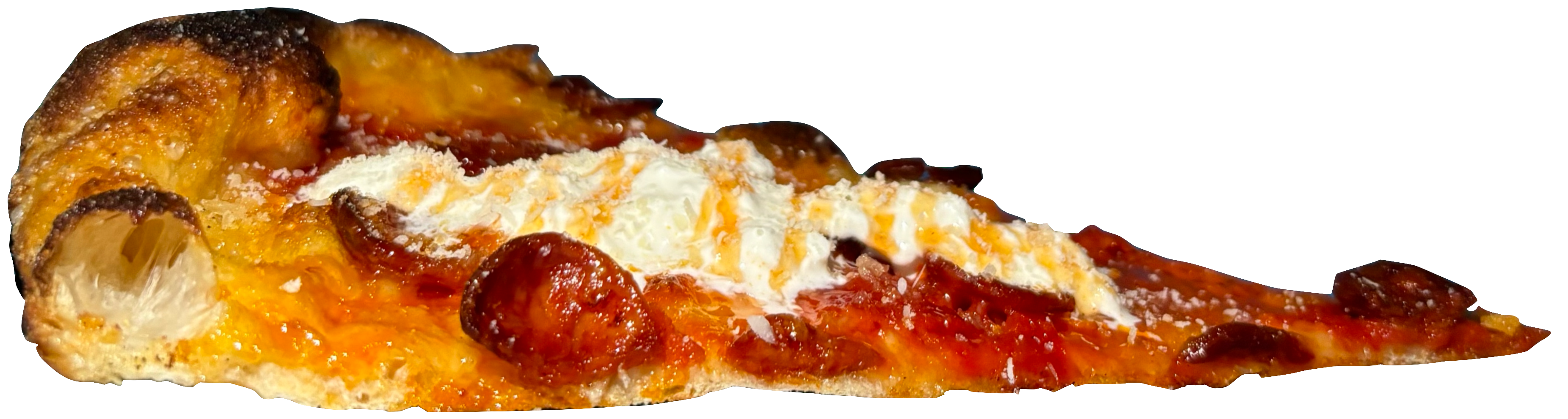 A slice of the New New York Style Pizza - Chorizo Style